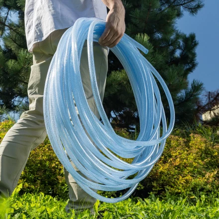 Шланг поливочный прозрачный армированный Palisad 3-х слойный, 1/2", 25 м 67361 купить в Уфе