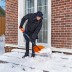 Лопата для уборки снега поликарбонат Сибртех, 465х410х1390 мм, стальной черенок, усиленная 61655 купить в Уфе