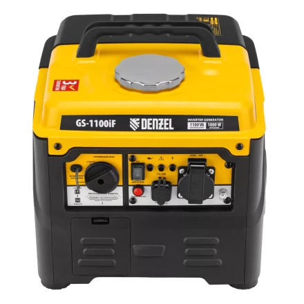 Генератор инверторный DENZEL GS-1100iF 94706, 1,1 кВт, 230 В, ручной старт купить в Уфе