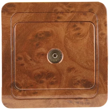 Розетка СВЕТОЗАР &quot;ГАММА&quot; телевизионная, цвет орех SV-54115-N купить в Уфе