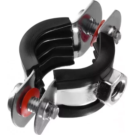 Хомут трубный с гайкой, оцинкованный, 1/2", 10шт, ЗУБР Мастер 37850-20-24 37850-20-24 купить в Уфе