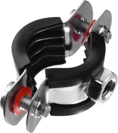 Хомут трубный с гайкой, оцинкованный, 1/2", 10шт, ЗУБР Мастер 37850-20-24 37850-20-24 купить в Уфе