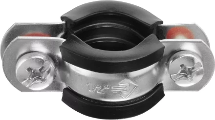 Хомут трубный с гайкой, оцинкованный, 1/2", 10шт, ЗУБР Мастер 37850-20-24 37850-20-24 купить в Уфе