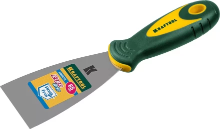 Шпательная лопатка KRAFTOOL с 2-компонент ручк, профилиров нержав полотно, 65мм 10035-065 купить в Уфе
