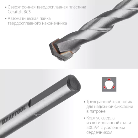 Cверла специальные по твёрдым материалам HARD 29177-100-6 купить в Уфе