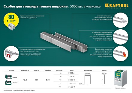 Скобы тип 21GA (80 / Pr A / Senco AT) 5000 шт 31780-6 купить в Уфе