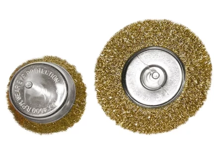 Набор щеток для дрели 2 шт 1 плоская 100 мм + 1 &quot;чашка&quot; 75 мм со шпильками MATRIX 74480 купить в Уфе