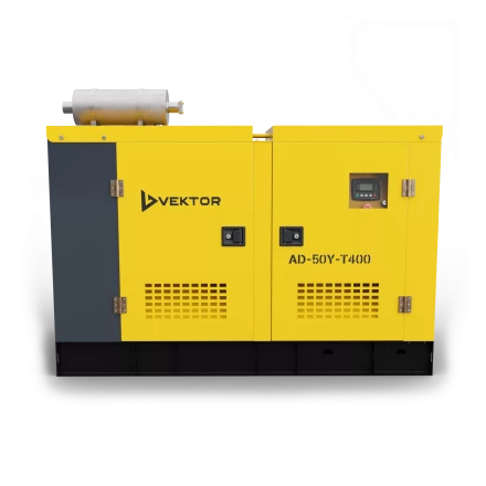 Дизельный генератор Vektor AD-50Y-T400 в шумозащитном кожухе с АВР купить в Уфе