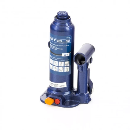 Домкрат гидравлический бутылочный 2 т h подъема 178-338 мм в пластиковом кейсе Stels 51172 купить в Уфе