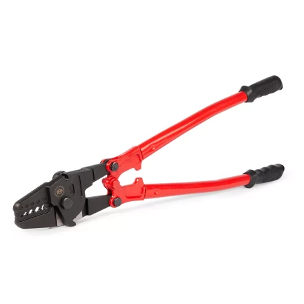 Пресс-клещи КВТ ПК-5-600Т с матрицей для опрессовки стальных тросов овальными алюминиевыми и медными втулками (91984) купить в Уфе