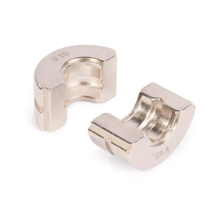 Набор матриц КВТ V (15–28 мм) для опрессовки фитингов из меди и нержавеющей стали (89623) купить в Уфе