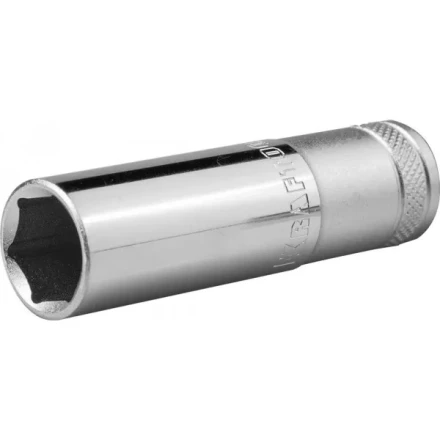 Торцовая головка KRAFTOOL &quot;INDUSTRIE QUALITAT&quot;, удлиненная, Cr-V, FLANK, хромосатинированная, 1/2&quot;, 19 мм 27807-19_z01 купить в Уфе