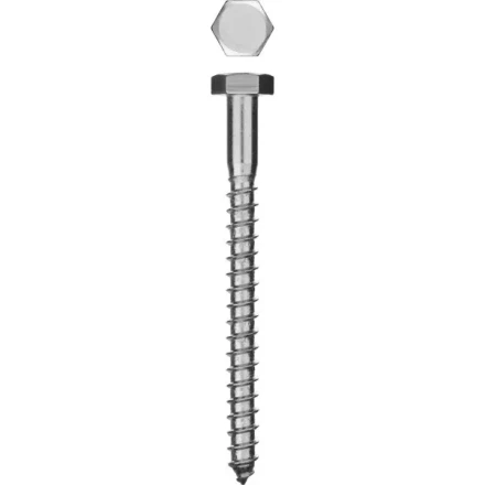 Шурупы ЗУБР "МАСТЕР" с шестигранной головкой, оцинкованные, 8x70мм, 60шт 4-300451-08-070 купить в Уфе