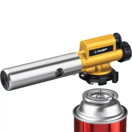 ЗУБР ГПМ-800, 1300°C, цельнометаллическая, газовая горелка с пьезоподжигом на баллон с цанговым соединением, Профессионал (55550) купить в Уфе