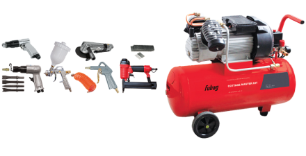 Компрессор масляный поршневой прямой FUBAG COTTAGE MASTER KIT+8предметов купить в Уфе