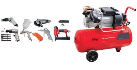 Компрессор масляный поршневой прямой FUBAG COTTAGE MASTER KIT+8предметов купить в Уфе