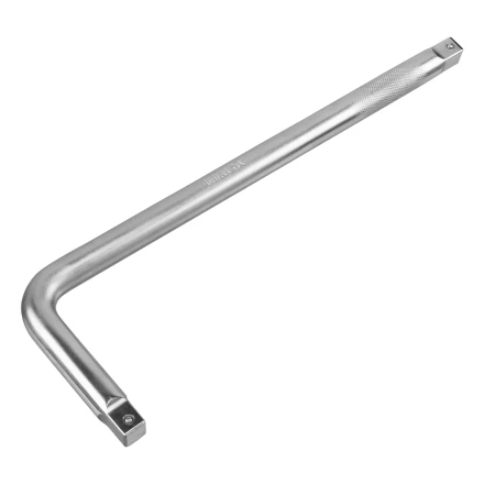 Вороток Г-образный, 450*150 мм, квадрат 3/4&quot;, CrV, матовый хром Denzel 14069 купить в Уфе