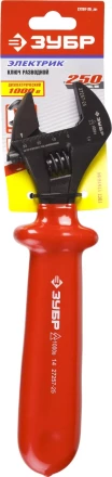 Ключ разводной ЗУБР "ЭКСПЕРТ" "ЭЛЕКТРИК", сталь 40Х, покрытие Н12Х1, высоковольтный до ~1000В, 30мм, 250мм / 10" 27257-25_z01 купить в Уфе