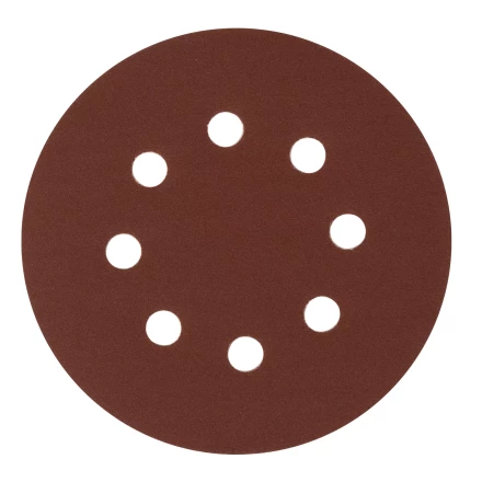 Круг абразивный на ворсовой подложке под &quot;липучку&quot;, перфорированный, P 220, 125 мм, 5 шт Сибртех 738097 купить в Уфе