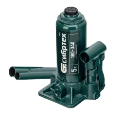 Домкрат гидравлический бутылочный Сибртех 50814, 5 т, 180-340 мм, в пласт. кейсе