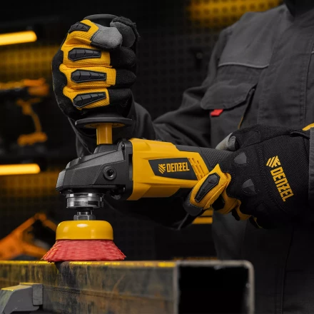 Щетка для УШМ, 75 мм, Чашка, нейлоновая щетина, М14, Denzel 74465 купить в Уфе