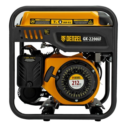 Генератор инверторный DENZEL GK-2200iF, 2,2 кВт, 230 В, ручной старт купить в Уфе