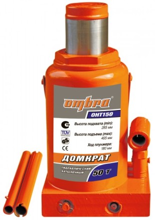 Домкрат бутылочный 50т подъем 285-465 мм OHT150 Ombra купить в Уфе