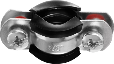 Хомут трубный с гайкой, оцинкованный, 3/8", 10шт, ЗУБР Мастер 37850-15-19 37850-15-19 купить в Уфе