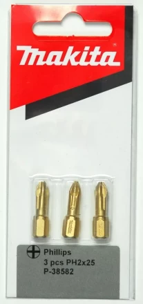 Биты Makita PH2 25мм 3шт, алмазные (P-38582) купить в Уфе