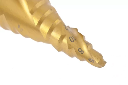 Сверло ступенчатое 6-8-10-12-14-16-18-20-22-24-26-28-30 мм HSS спиральный Профиль шестигранный хвостовик Matrix 72357 купить в Уфе