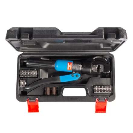 Пресс гидравлический ручной КВТ ПГР-70БР для опрессовки наконечников до 70 мм и резки болтов  до 12 мм (91807) купить в Уфе