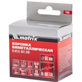 Коронка BIMETAL 65 мм MATRIX 72465 купить в Уфе