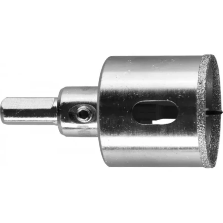 Коронка ЗУБР алмазная в сборе по кафелю, керамике с центрирующим сверлом и имбусовым ключом, зерно 60, 35мм 29850-35 купить в Уфе