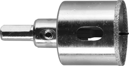 Коронка ЗУБР алмазная в сборе по кафелю, керамике с центрирующим сверлом и имбусовым ключом, зерно 60, 35мм 29850-35 купить в Уфе