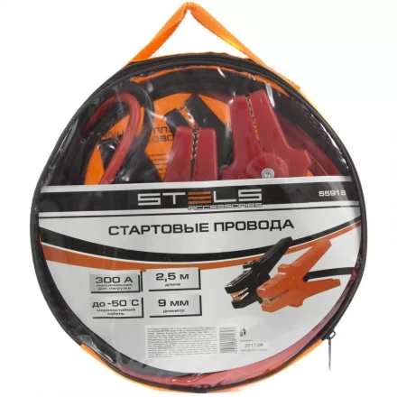 Провода стартовые 300А 2,5 м сумка на молнии STELS 55918 купить в Уфе