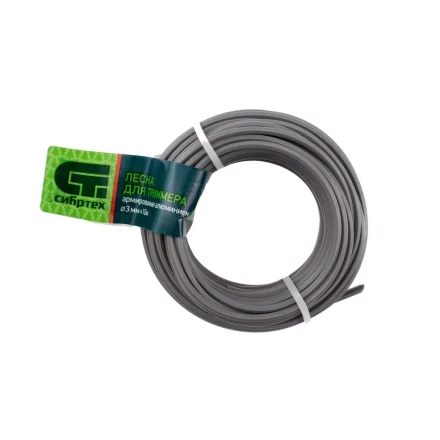 Леска для триммера звезда, армированная алюминием, 3.0 мм х 10 м, Россия Сибртех 961985 купить в Уфе