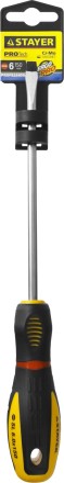 Отвертка STAYER &quot;PROFI&quot; &quot;PROTech&quot;, двухкомп рукоятка, намагниченная, Cr-Mo, SL6,0x150мм 25131-06-15_z02 купить в Уфе