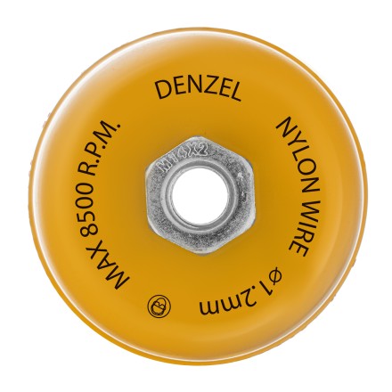 Щетка для УШМ Denzel, 100 мм, Чашка, нейлоновая щетина, М14, 74469 купить в Уфе
