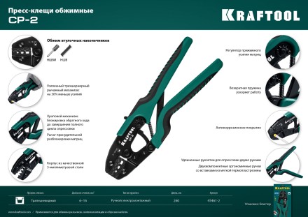 Пресс-клещи PKS-2 для втулочных наконечников 45461-2 купить в Уфе