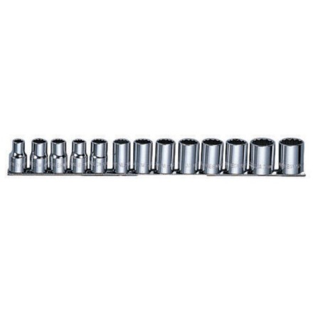 Набор головок торцевых 12-гранных на рельсе 3/8-1-1/8&quot;SAE Jonnesway S05H4213S 49079 купить в Уфе