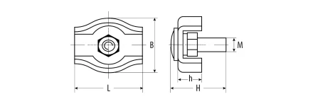 Зажимы троса одинарные промфасовка серия Без серии купить в Уфе