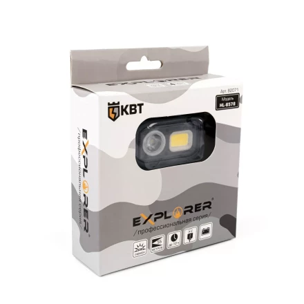 Фонарик налобный светодиодный КВТ HL-6578 с сенсором движения (82071) купить в Уфе