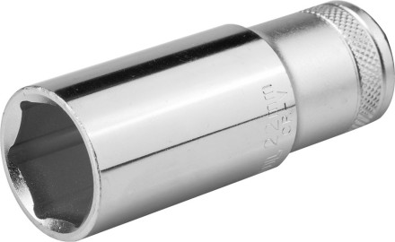 Торцовая головка KRAFTOOL &quot;INDUSTRIE QUALITAT&quot;, удлиненная, Cr-V, FLANK, хромосатинированная, 1/2&quot;, 22 мм 27807-22_z01 купить в Уфе