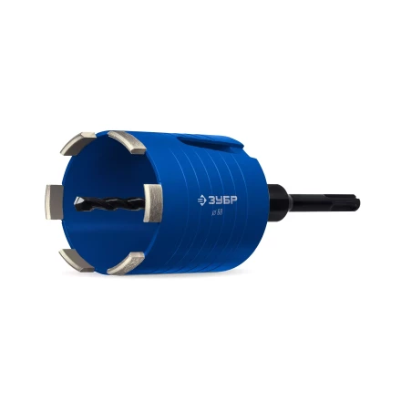 ЗУБР АСК d 68 мм (М16, рабочая глубина 75 мм, лазерная сварка), алмазная сегментная коронка для подрозетников, Профессионал (29875-68) купить в Уфе