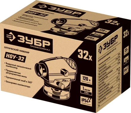 ЗУБР ОУ-32, 120 м, оптический нивелир, Профессионал (34917) купить в Уфе