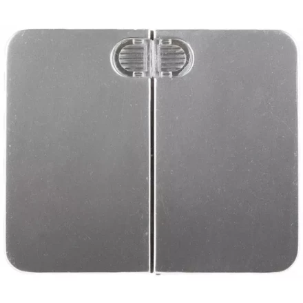 Выключатель СВЕТОЗАР "ГАММА" с подсветкой, двухклавишный, без вставки и рамки, цвет светло-серый металлик, 10A/~250B SV-54135-SM купить в Уфе