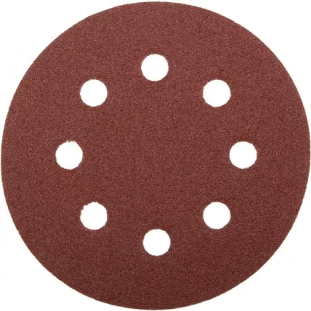 Круг шлифовальный ЗУБР &quot;МАСТЕР&quot; универсальный, из абразивной бумаги на велкро основе, 8 отверстий, Р60, 115мм, 5шт 35560-115-060 купить в Уфе