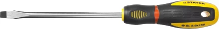 Отвертка STAYER "PROFI" "PROTech", двухкомп рукоятка, намагниченная, Cr-Mo, SL8,0x150мм 25131-08-15_z02 купить в Уфе