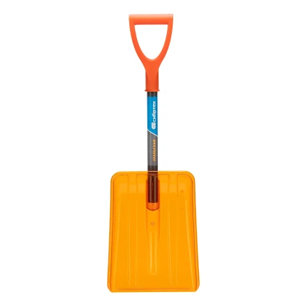 Лопата для уборки снега Сибртех 61673, поликарбонат, 270х360х840 мм, стальной черенок, усиленная купить в Уфе