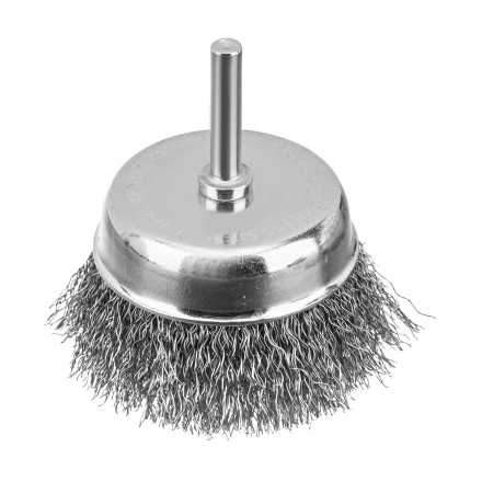 Набор щеток для дрели Denzel, 2 Плоские 50-75мм, 3 Чашки 25-50-75мм, шпилька,  нерж.вит. проволока 74493 купить в Уфе